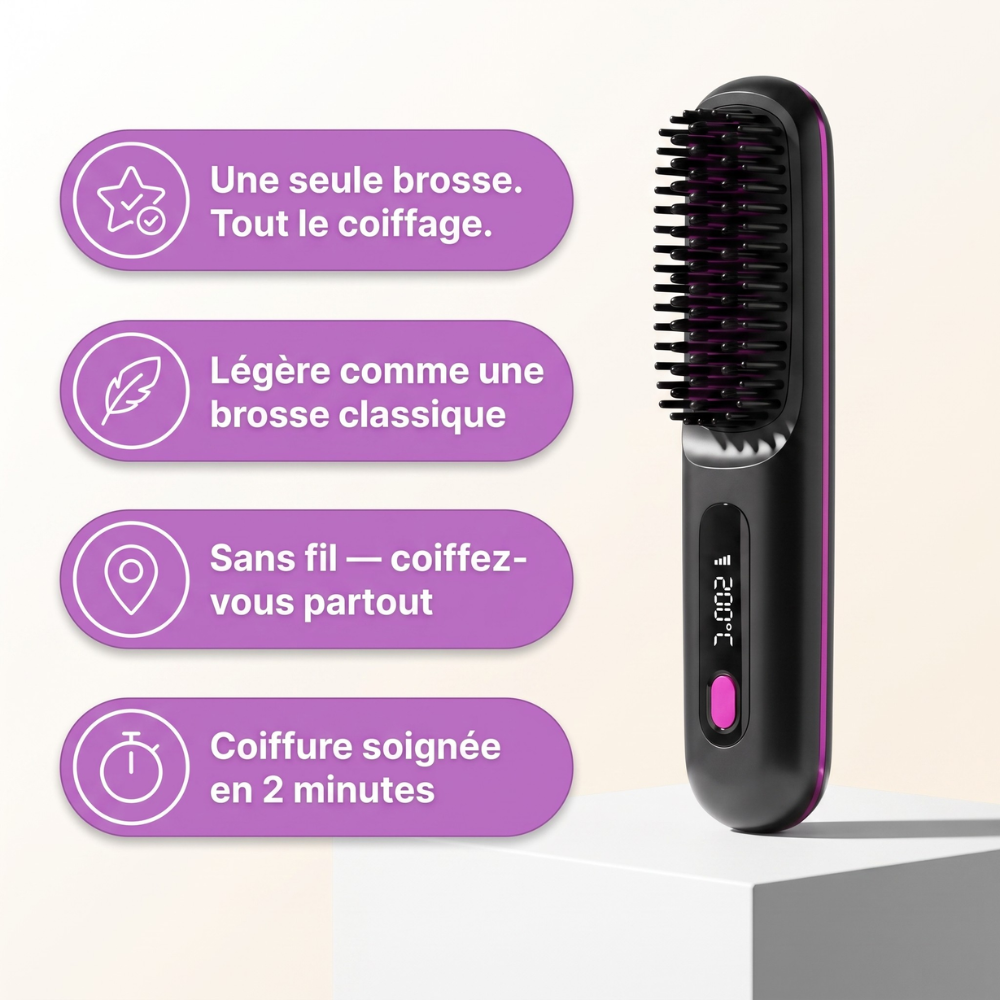 HAALO — La PREMIÈRE Brosse Coiffante pour Cheveux Courts